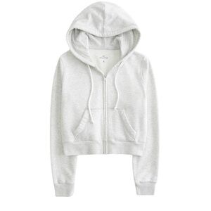 Hollister feel good fleece mini zip-up hoodie - large